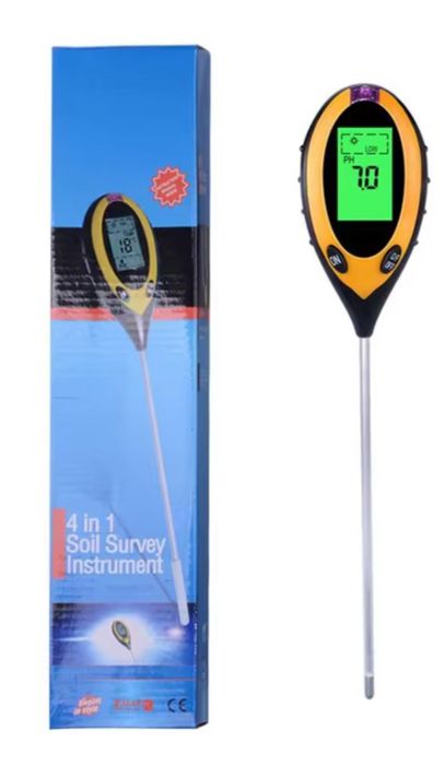 Medidor Ph Humedad Suelo Temperatura 4 En 1 Con Iluminacion-4