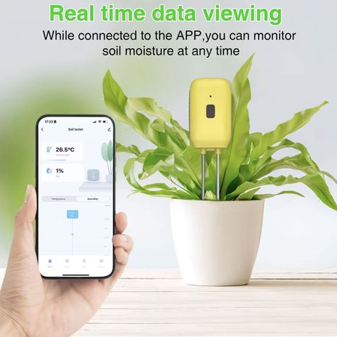 Medidor Suelo Inteligente Bluetooth 2en1 Humedad Temperatura-2
