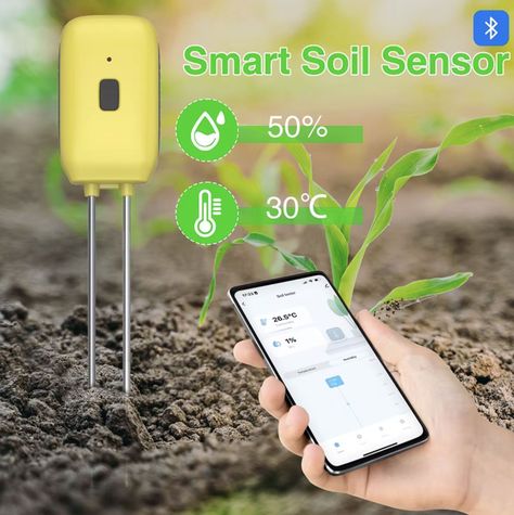 Medidor Suelo Inteligente Bluetooth 2en1 Humedad Temperatura-5