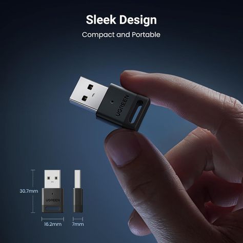 Adaptador Bluetooth Ugreen 5.3 USB Dongle PC Notebook CM591-4