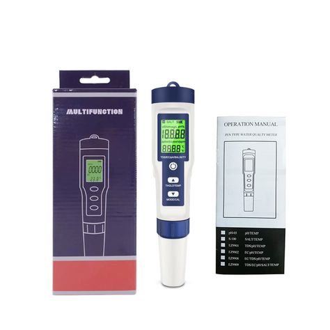 Medidor Multifuncion 5 En 1 pH TDS EC Salinidad Temperatura-5