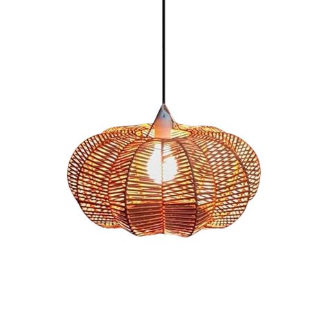 Lámpara de mimbre Calabaza-2
