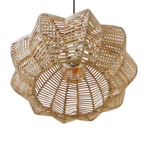 Lámpara de mimbre Calabaza natural-1