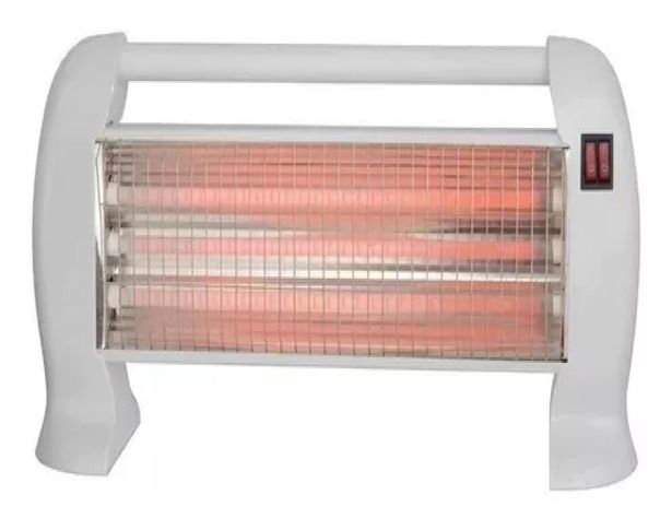 Calefactor eléctrico de cuarzo con 3 tubos 1200w-1