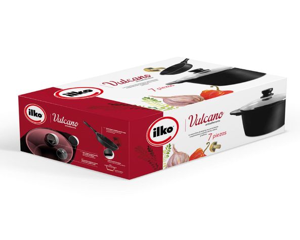 Batería De Cocina 7 Piezas Vulcano Antiadherente -3