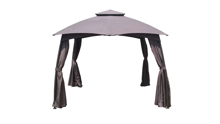 PÉRGOLA METÁLICA CON CORTINAS 3x3 MTS - BORIS - OUTZEN-3