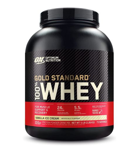 On 100% Whey Protein Gold Standard 5 Lbs Vanilla Ice Cream-0