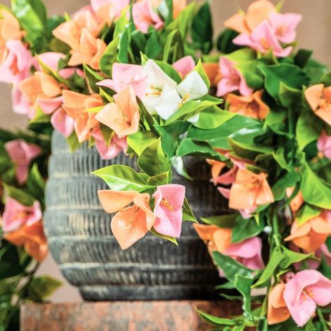 Planta Colgante Artificial Gardenia 90 CM Rosa-2