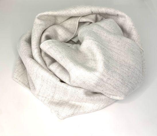 BUFANDA PASHMINA LISA COLOR BLANCO -0