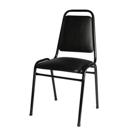 Silla Auditorio Tapizado Negro 84x49x47 cm-0