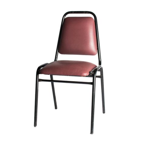 Silla Auditorio Tapizada Burdeo 84x49x47 cm-0