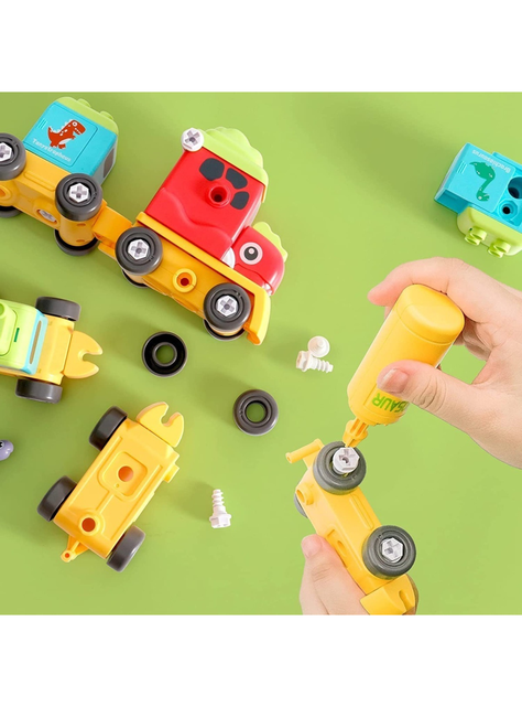 Tren Robot De Dinosaurios Para Niños, Desarmable 2 En 1-4