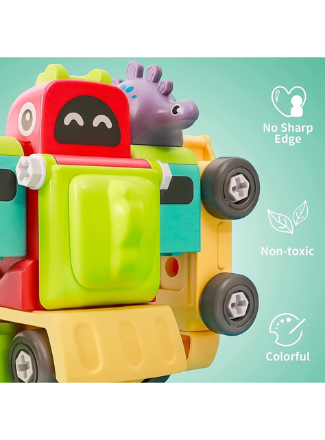 Tren Robot De Dinosaurios Para Niños, Desarmable 2 En 1-6