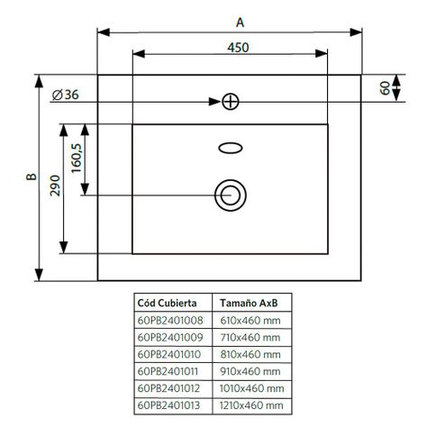 Cubierta Vanitorio 100x46 cm-2
