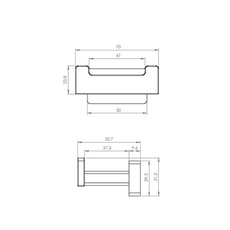 Percha doble Ottone-1