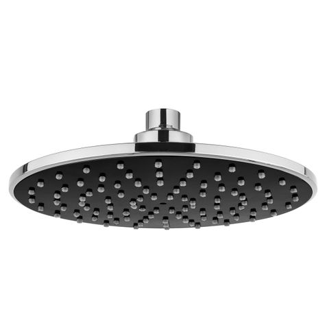 Plato Ducha Circular de 20 cm Cromo Negro-5