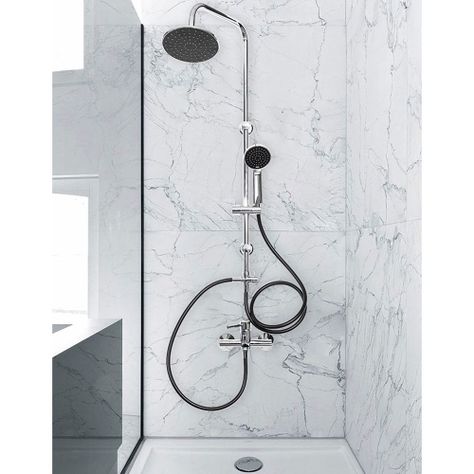 Plato Ducha Circular de 20 cm Cromo Negro-8