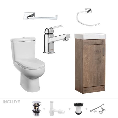 Pack Baño Castilla | Mueble + Sanitario + Grifería + Accesorios-0