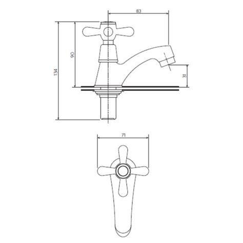 Llave Lavatorio Mossini Cruz-1