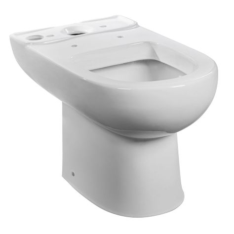 Taza WC Atos Vertical con asiento, fijaciones y Manguito Excéntrico 90 mm.-1