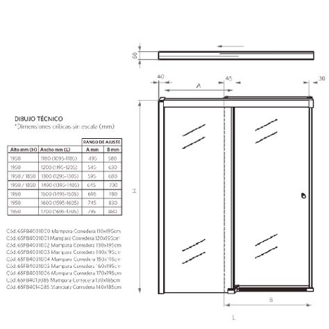 Mampara Corredera Hera 150x185 cm-7