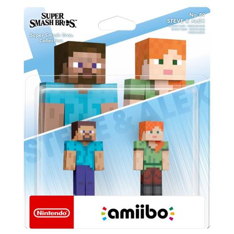 Amiibo Steve - Alex Super Smash Bros Nintendo-0
