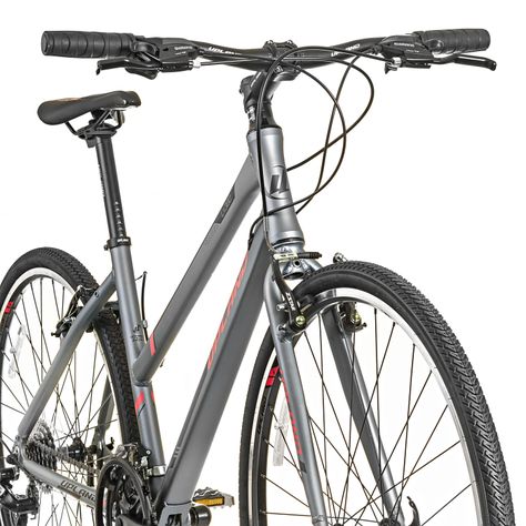 Bicicleta Upland Hibrida L380 Mujer gris-2