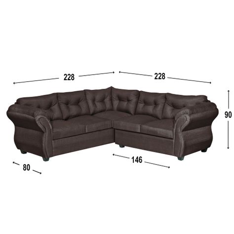 Sofa Seccional 3-2 Catalina Chocolate-2