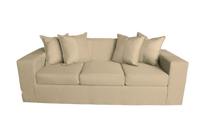 SOFA BENJA + 2 PUFF BEIGE/ CHOCOLATE -1