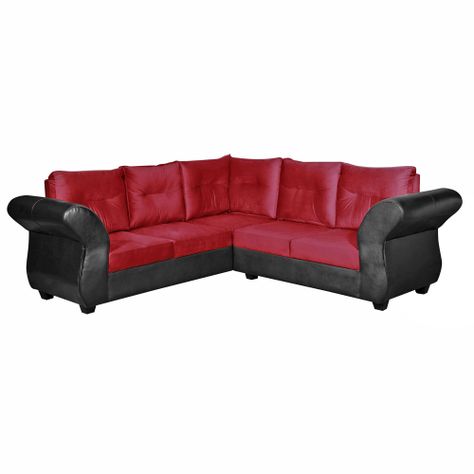 Sofa Seccional 3-2 Emma Felpa Burdeo-0