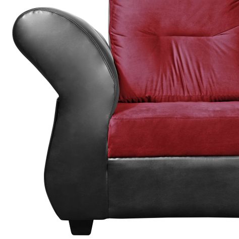 Sofa Seccional 3-2 Emma Felpa Burdeo-5