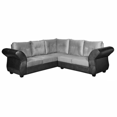 Sofa Seccional 3-2 Emma Felpa Gris-0