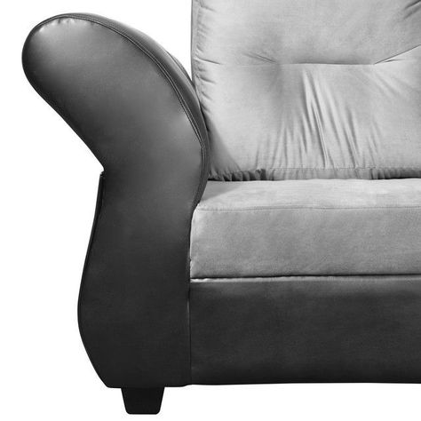 Sofa Seccional 3-2 Emma Felpa Gris-5