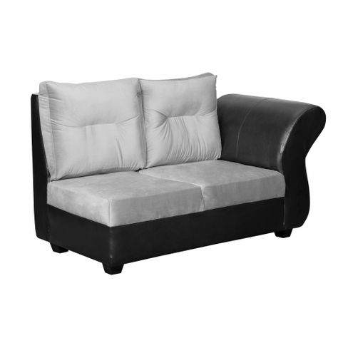 Sofa Seccional 3-2 Emma Felpa Gris-4