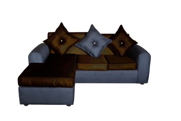 SOFA MARCIA NEGRO/CHOCOLATE , TELA POLIESTER -1