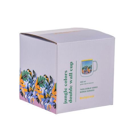 Taza Doble Vidrio Jungle Colors 250 ml-2