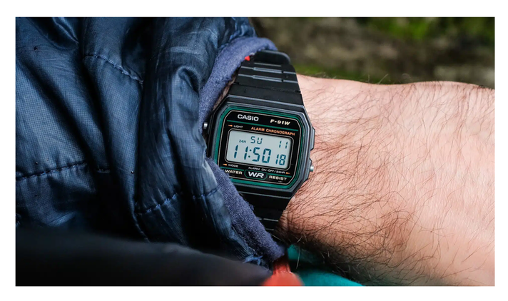 Reloj De Pulsera Casio Collection F-91w Con Luz Nocturna-3