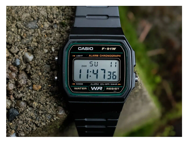 Reloj De Pulsera Casio Collection F-91w Con Luz Nocturna-5