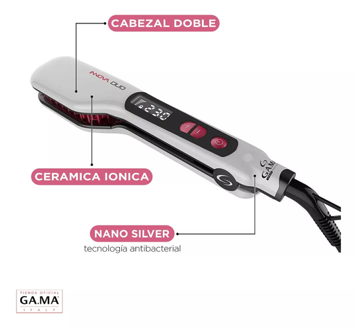 Cepillo Alisador Anti-frizz Ga.ma Innova Duo Blanco 110v/220-1