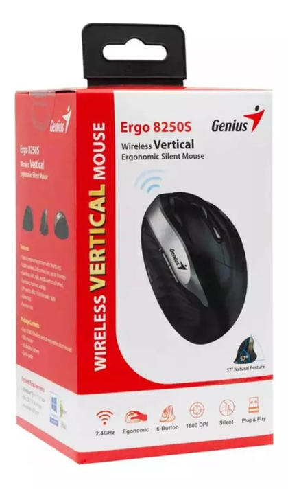Mouse Inalambrico Ergonomico Genius Vertical Ergo 8250s-3