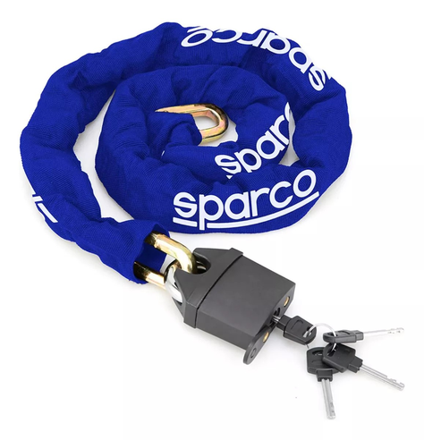 Candado + Cadena Antirrobo Sparco Para Rueda De Repuesto-1