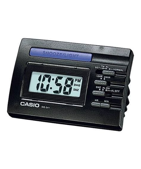 Reloj Casio Despertador Negro Dq541-1 Con Luz Pila Incluida-0