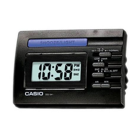 Reloj Casio Despertador Negro Dq541-1 Con Luz Pila Incluida-1