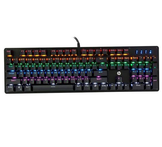 Teclado Mecanico Hp Gk100 Retroiluminado Rgb Negro Español-0