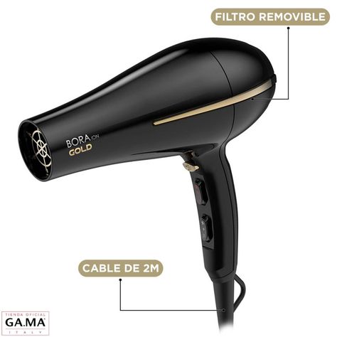 Secador De Cabello Ga.ma Italy Bora Gold Ion 2200w-3