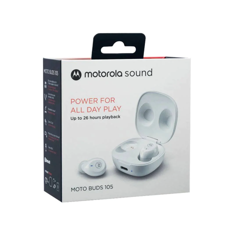 Audífonos Motorola Bluetooth 5.2 Moto Buds 105 Blanco-4