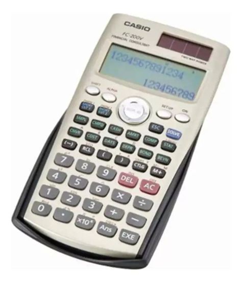 Calculadora Financiera Casio Fc-200v Color Plateado-1