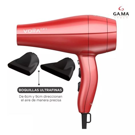 Secador De Pelo Gama Italy Ac - Volta Ion 2300w Rojo-1