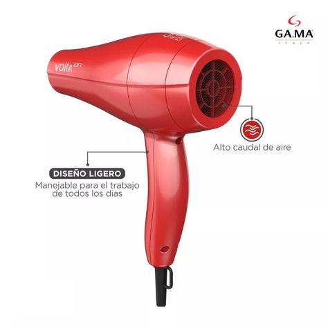 Secador De Pelo Gama Italy Ac - Volta Ion 2300w Rojo-5