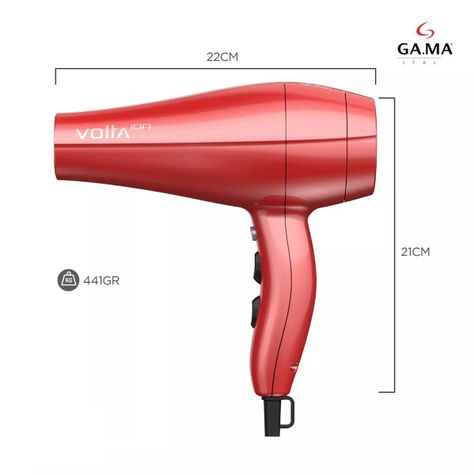 Secador De Pelo Gama Italy Ac - Volta Ion 2300w Rojo-6